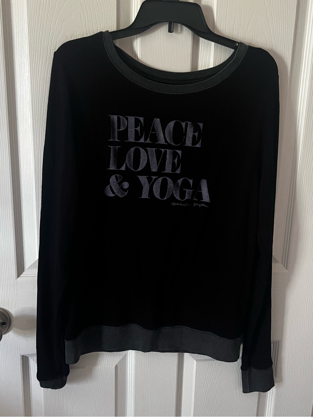 Spiritual Gangster Black "Peace Love & Yoga" Pullover Sweatshirt